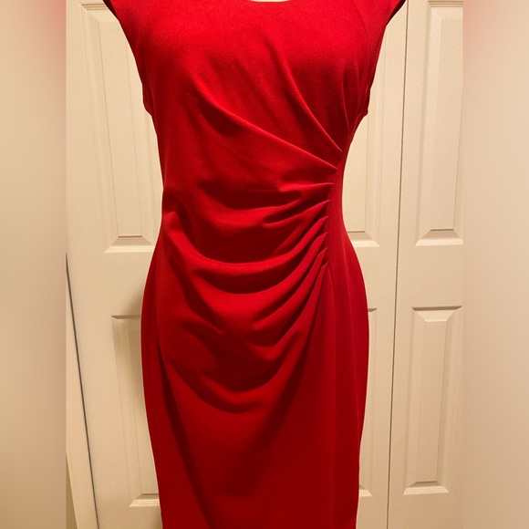 Red Calvin Klein Dress Size 10 - Picture 2 of 8